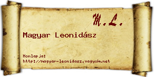 Magyar Leonidász névjegykártya